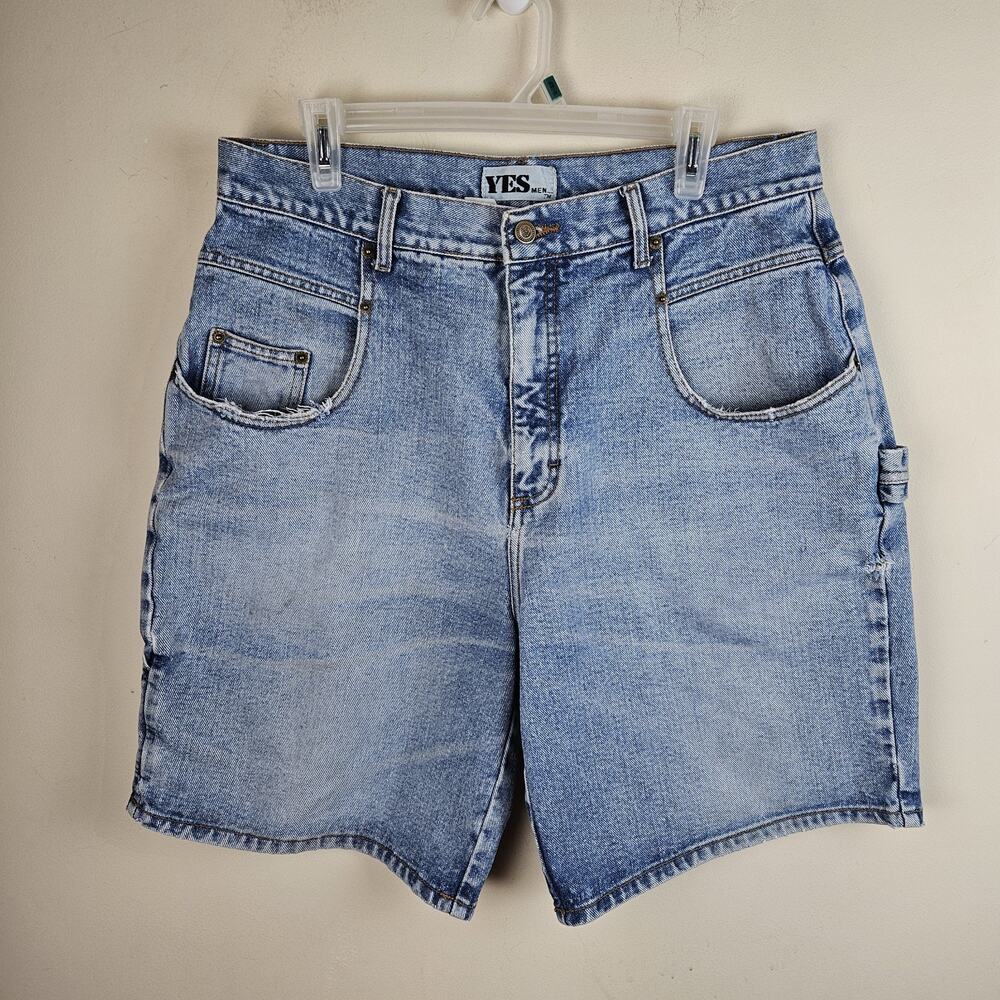 Vtg Jorts Mens 36 (fit 34x9) Denim Jean Shorts Relaxed Fit Y2K Baggy distressed